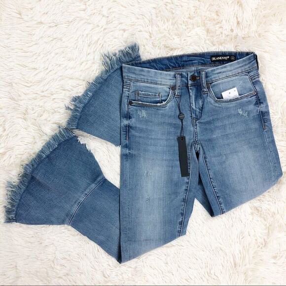 NWT BLANKNYC Ruffle Crop Festival Jean Flared & Wide Leg Denim Cropped Denim  24 - Picture 9 of 15